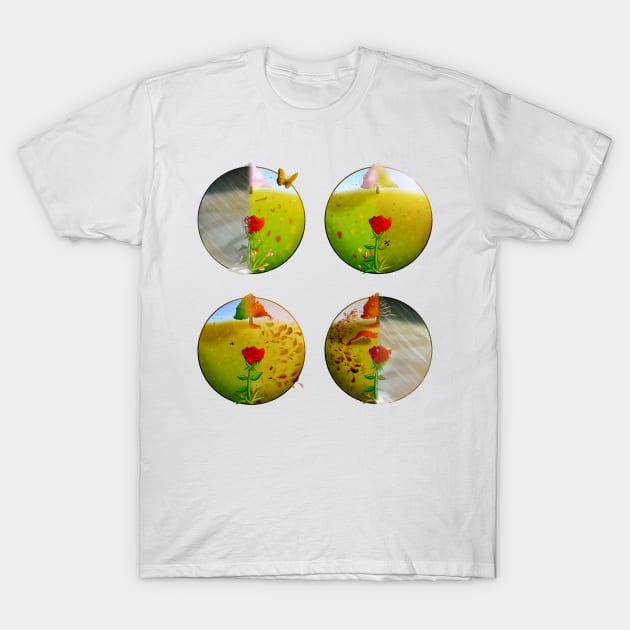 Four seasons in half T-Shirt by BanjoofJustice